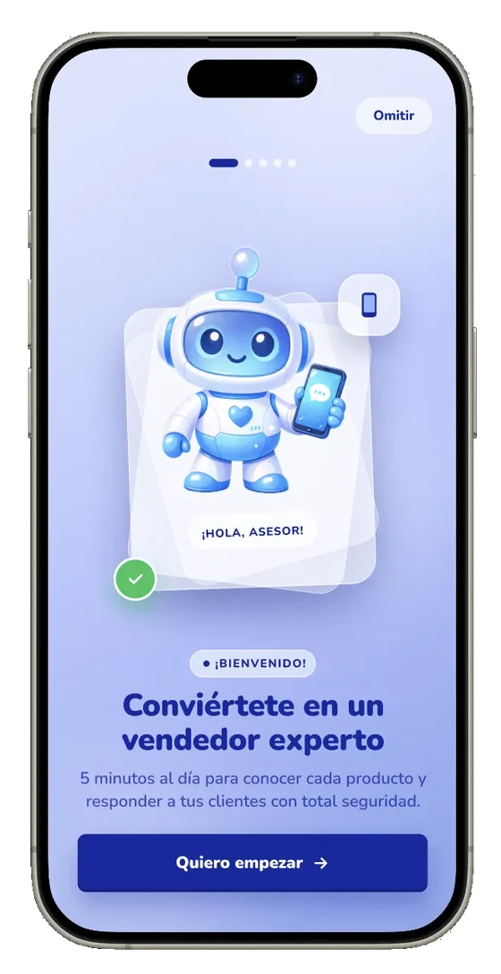 App Vendrix Rush: pantalla de bienvenida